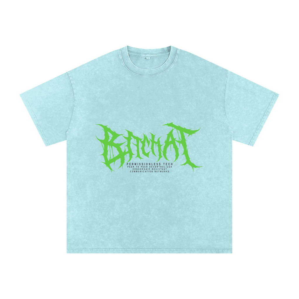 CyberPunk Snow Washed Oversized Cotton T-Shirt
