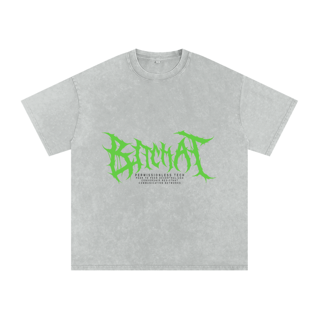 CyberPunk Snow Washed Oversized Cotton T-Shirt