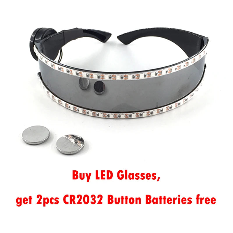 Cyberpunk LED Light-Up Glasses | Glow Rave & Party Eyewear