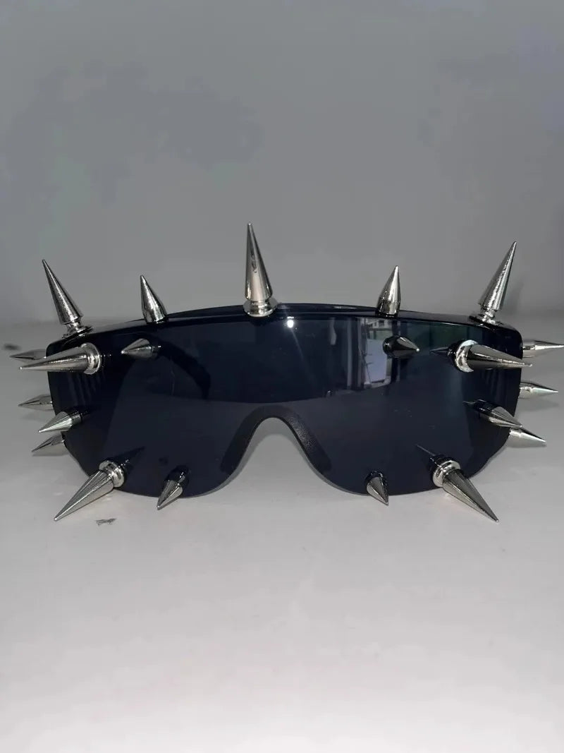 Cyberpunk Demon Rivet Spike Goggles | Punk Rock Sunglasses
