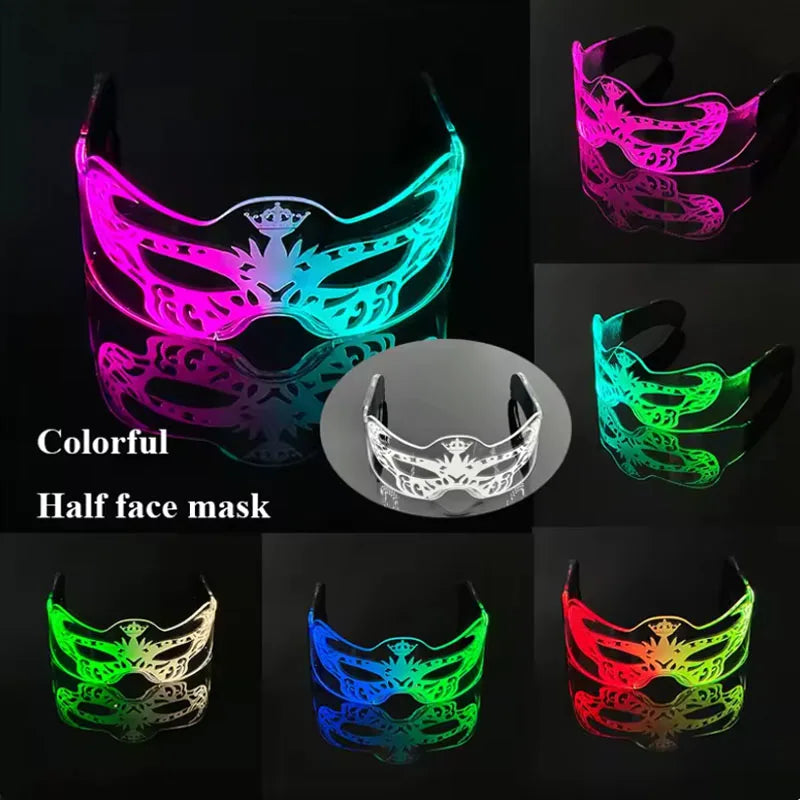 Cyberpunk LED Light-Up Glasses | Glow Rave & Party Eyewear