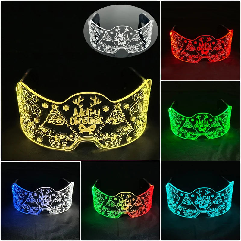 Cyberpunk LED Light-Up Glasses | Glow Rave & Party Eyewear