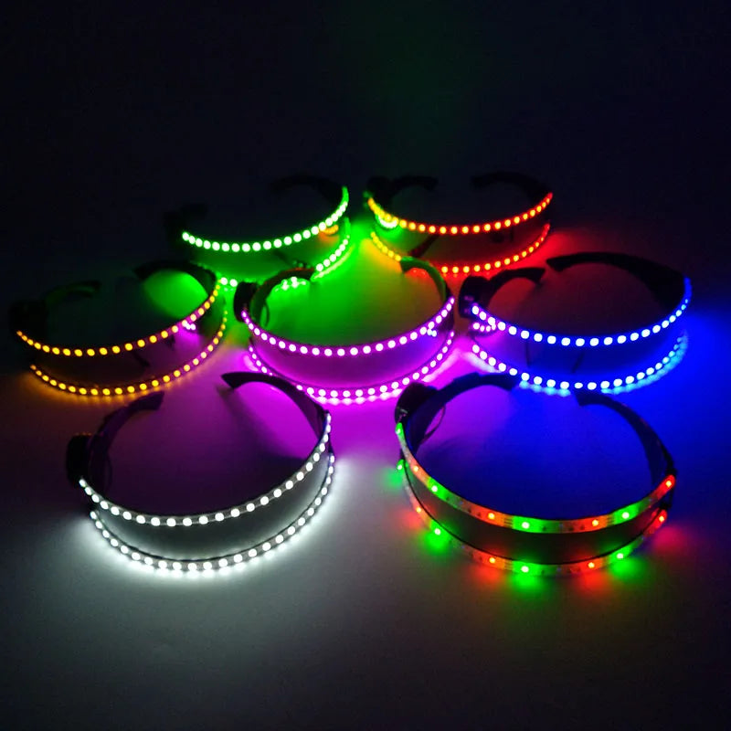 Cyberpunk LED Light-Up Glasses | Glow Rave & Party Eyewear