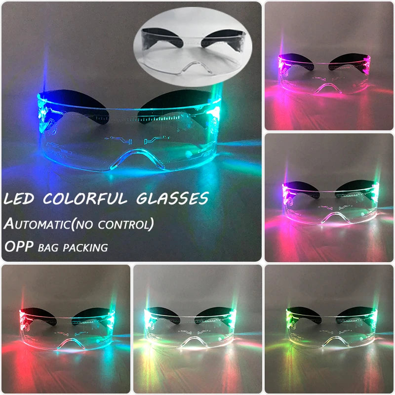 Cyberpunk LED Light-Up Glasses | Glow Rave & Party Eyewear