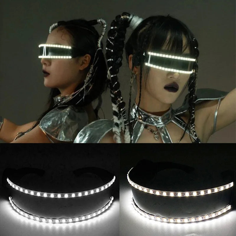 Cyberpunk LED Light-Up Glasses | Glow Rave & Party Eyewear