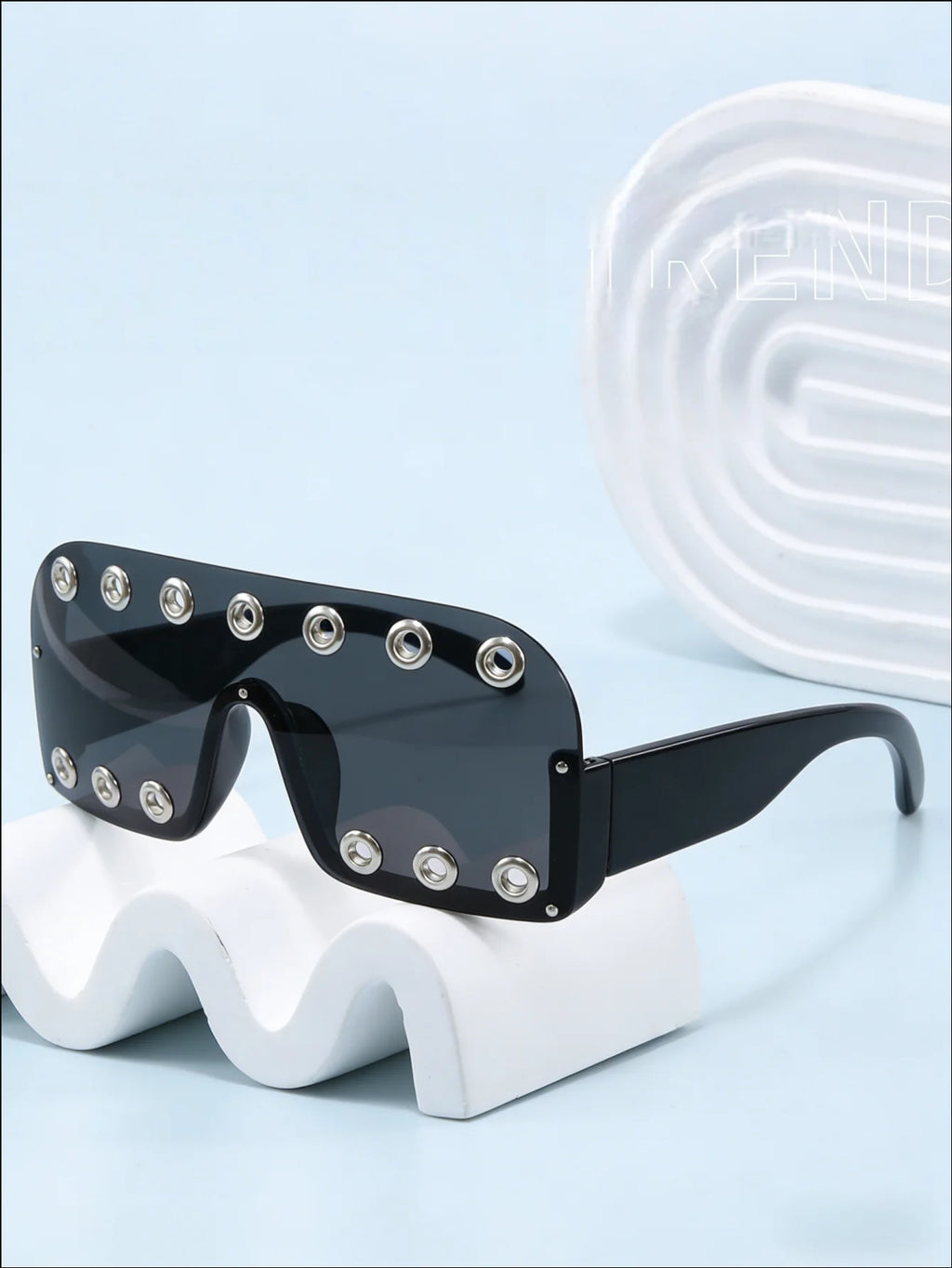Cyberpunk Rectangle Studded Sunglasses | UV400 Party Eyewear