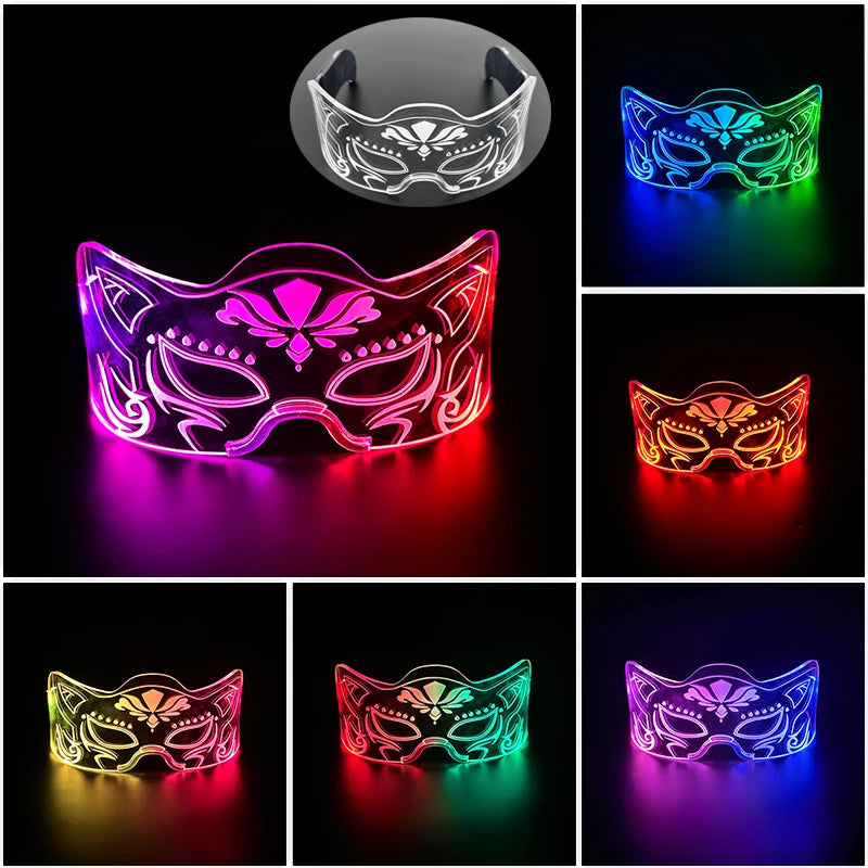 Cyberpunk LED Light-Up Glasses | Glow Rave & Party Eyewear