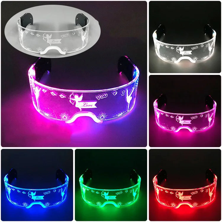 Cyberpunk LED Light-Up Glasses | Glow Rave & Party Eyewear