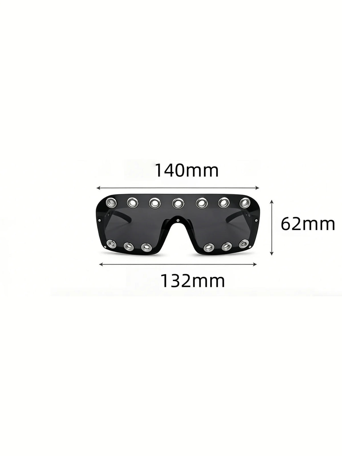 Cyberpunk Rectangle Studded Sunglasses | UV400 Party Eyewear