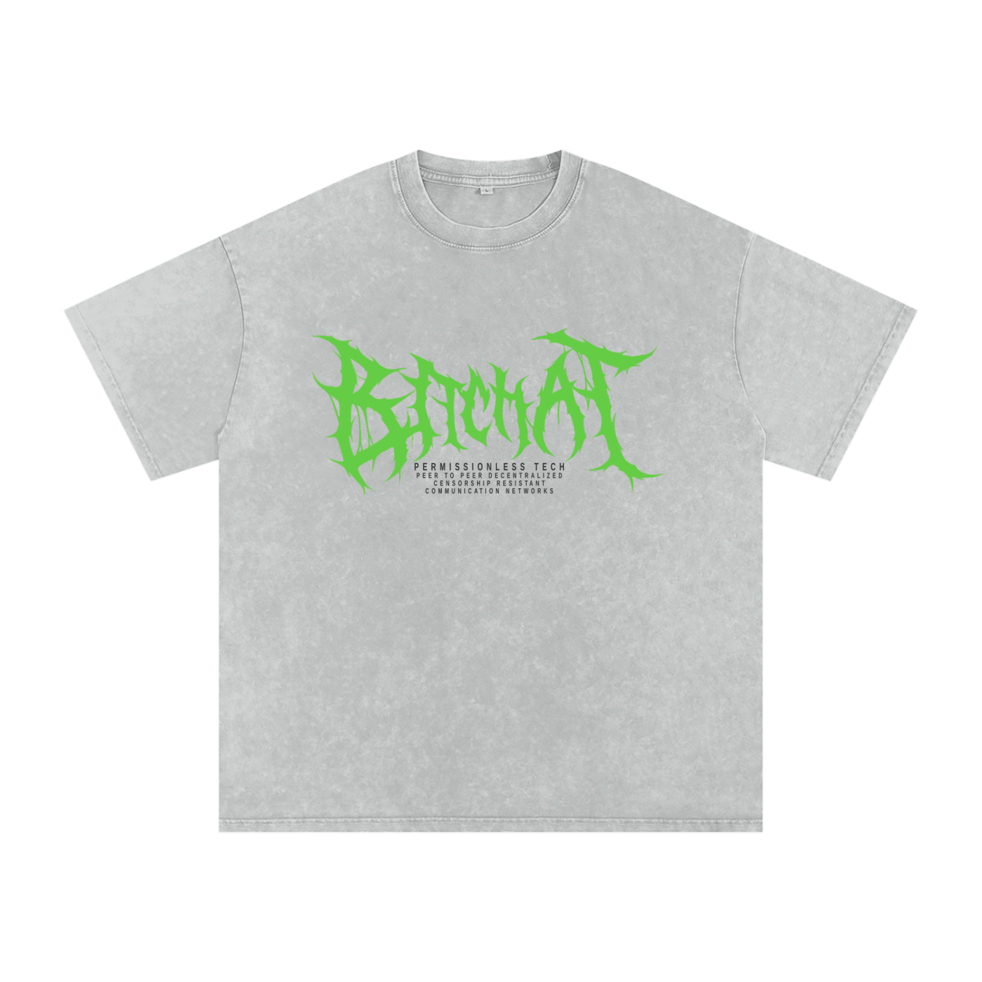 CyberPunk Snow Washed Oversized Cotton T-Shirt